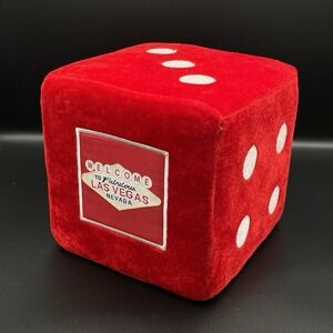 Welcome To Fabulous Las Vegas Nevada Red Jumbo Dice Plush 7.5"